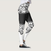 Leggings guêtres de dentelle blanches de noir de butin de (Droite)