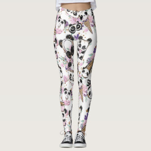 Leggings Guêtres de diva de panda et culotte de yoga