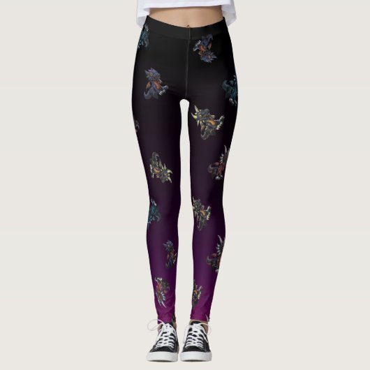Leggings Guêtres de dragon (Devant)