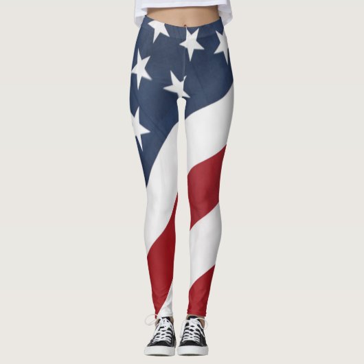 Leggings Guêtres de drapeau américain (Devant)