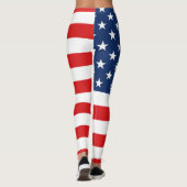Leggings Guêtres de drapeau américain 4 juillet (Dos)
