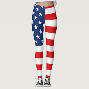 Leggings Guêtres de drapeau américain 4 juillet