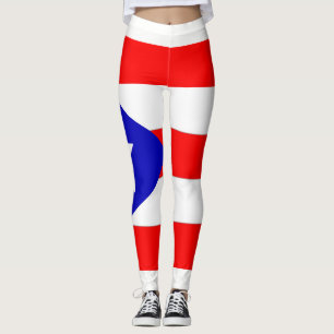 Leggings Guêtres de drapeau de Porto Rico