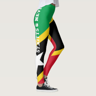 Leggings Guêtres de drapeau de St.Kitts et du Niévès