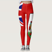 Leggings Guêtres de drapeau des Bermudes (Devant)