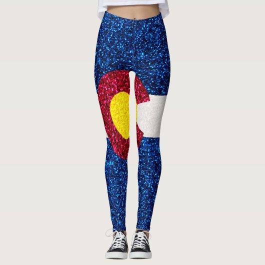 Leggings Guêtres de drapeau du Colorado de parties (Devant)