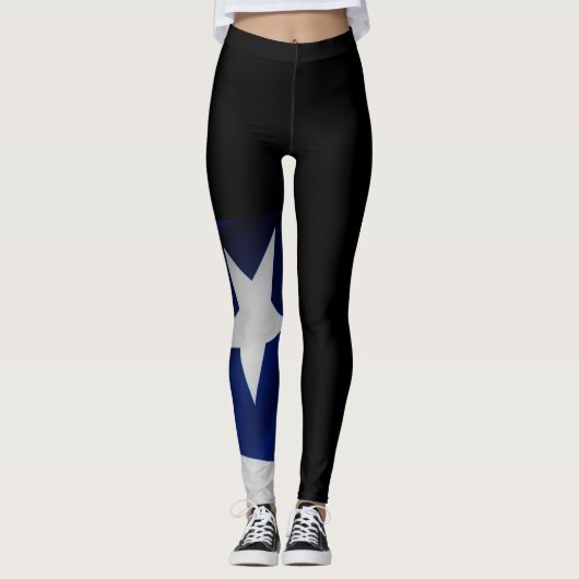 Leggings Guêtres de drapeau du Texas (Devant)