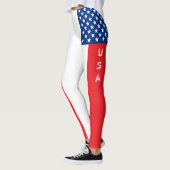 Leggings Guêtres de drapeau rouge et bleu des Etats-Unis (Gauche)