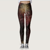 Leggings Guêtres de feux d'artifice (Devant)