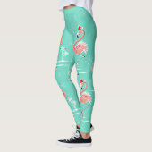 Leggings Guêtres de Flamant rose de Noël (Gauche)