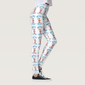 Leggings Guêtres de Flamant rose - grand logo (Droite)