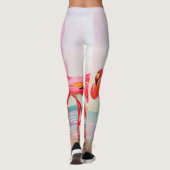 Leggings Guêtres de Flamants roses (Dos)