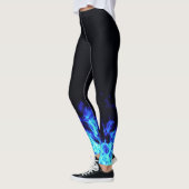 Leggings Guêtres de flamme bleue (Gauche)