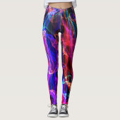 Leggings Guêtres de flamme d'arc-en-ciel (Devant)