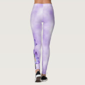 Leggings Guêtres de fleur de crocus de lavande (Dos)