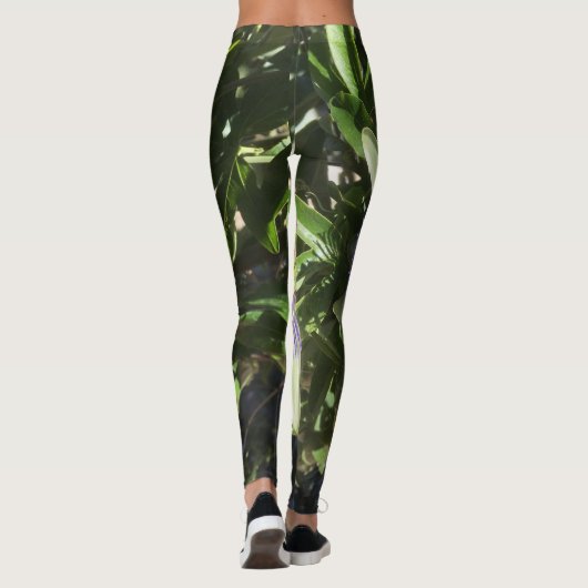 Leggings Guêtres de fleur de passion (Dos)