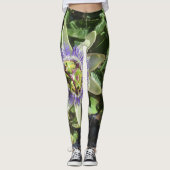 Leggings Guêtres de fleur de passion (Devant)