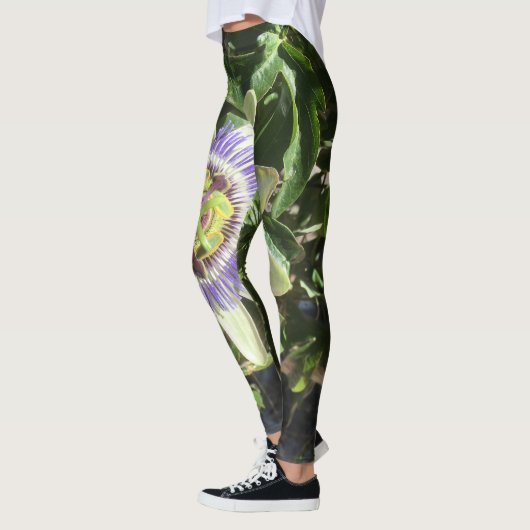 Leggings Guêtres de fleur de passion (Gauche)