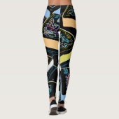 Leggings Guêtres de fleur d'heure-milliampère Jongg (Dos)