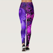 Leggings Guêtres de fractale de fleur (Dos)