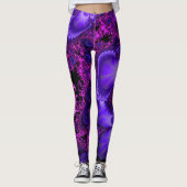 Leggings Guêtres de fractale de fleur (Devant)