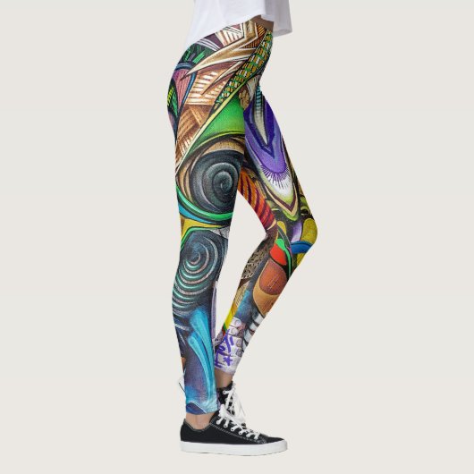 Leggings Guêtres de graffiti (Droite)