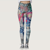 Leggings Guêtres de graffiti (Devant)