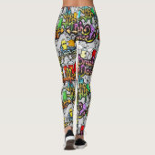 Leggings Guêtres de graffiti de hip hop (Dos)