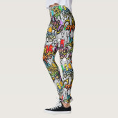 Leggings Guêtres de graffiti de hip hop (Gauche)