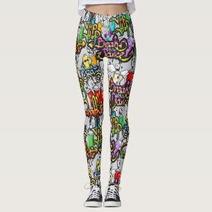 Leggings Guêtres de graffiti de hip hop