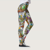 Leggings Guêtres de graffiti de hip hop (Droite)