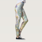 Leggings Guêtres de grenouille et d'iris (Droite)