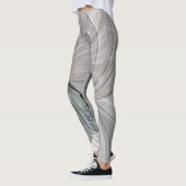 Leggings Guêtres de gris argenté avec le motif de papillon (Gauche)
