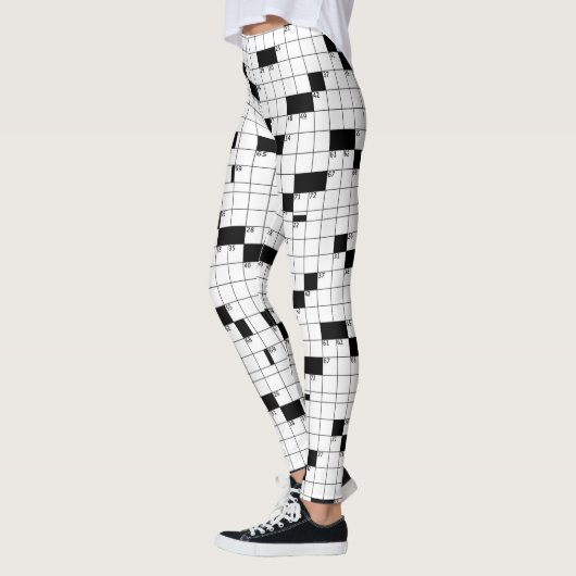 Leggings Guêtres de jeu de mots croisé (Gauche)