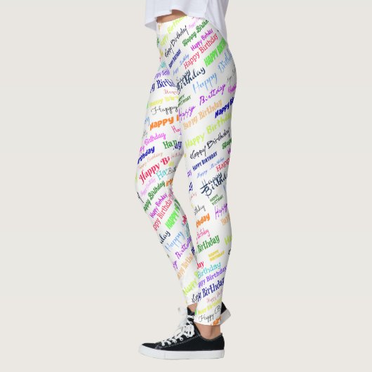 Leggings Guêtres de joyeux anniversaire (Gauche)