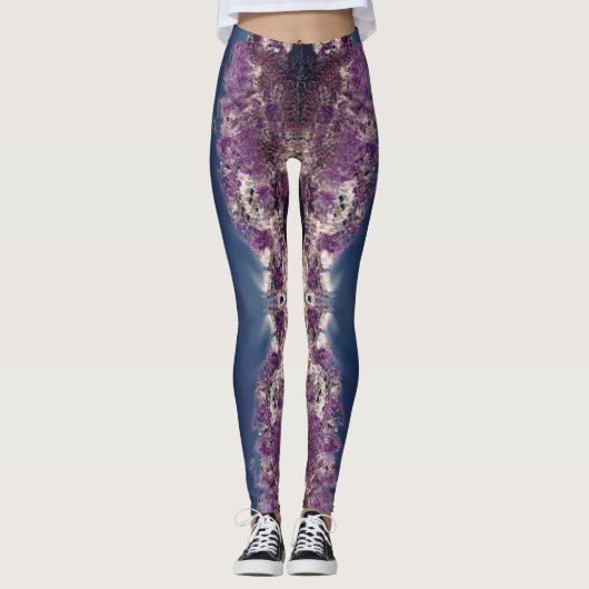 Leggings Guêtres de kaléidoscope d'améthyste avec des (Devant)