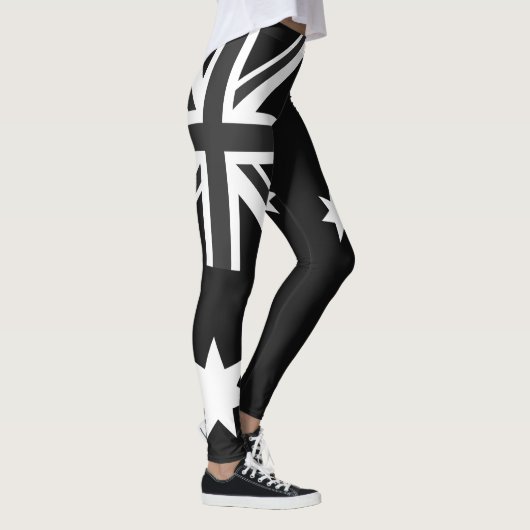 Leggings Guêtres de l'Australie noires et blanches (Droite)