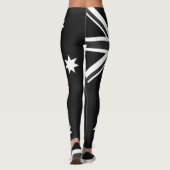 Leggings Guêtres de l'Australie noires et blanches (Dos)