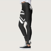 Leggings Guêtres de l'Australie noires et blanches (Gauche)