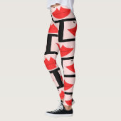 Leggings Guêtres de lèvre de forme physique de Foxey Moxey (Gauche)