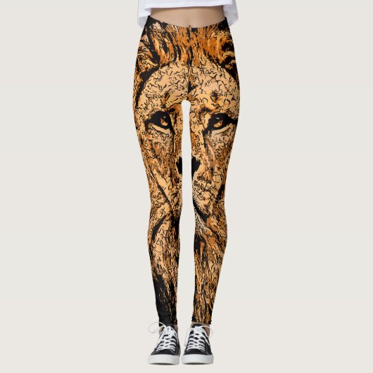 Leggings Guêtres de lion (Devant)