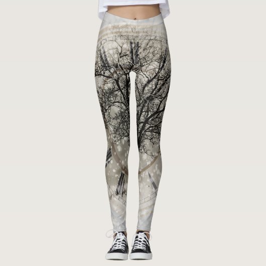 Leggings Guêtres de mandala pour le yoga et Pilates (Devant)