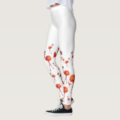 Leggings Guêtres de manie de Flamant rose (Gauche)