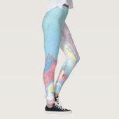Leggings Guêtres de marbre en pastel (Droite)
