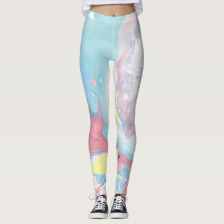 Leggings Guêtres de marbre en pastel