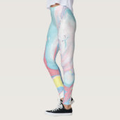 Leggings Guêtres de marbre en pastel (Gauche)