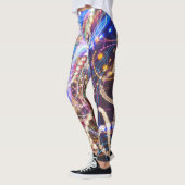 Leggings Guêtres de mardi gras conçues par l'artiste C.L. (Gauche)