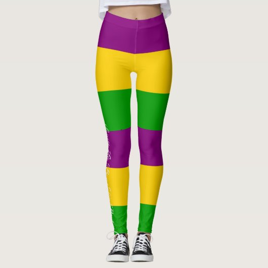 Leggings Guêtres de mardi gras de Roulet de tonne de fève (Devant)