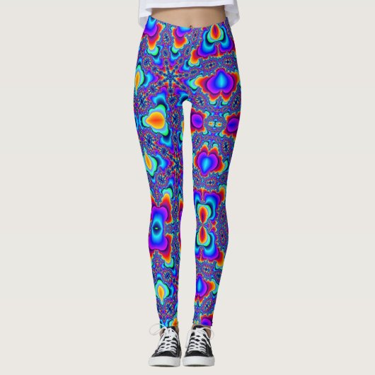 LEGGINGS GUÊTRES DE MARDI GRAS (EXPLOSION DE FRACTALE) (Devant)