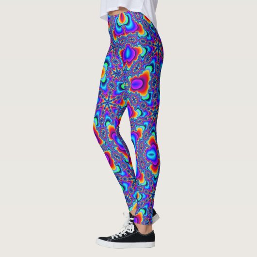 LEGGINGS GUÊTRES DE MARDI GRAS (EXPLOSION DE FRACTALE) (Gauche)